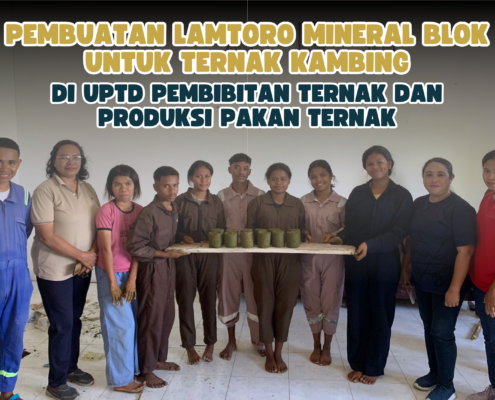 Teknologi Pengolahan Pakan Ternak Berbasis Bahan Pakan Lokal menjadi Lamtoro Mineral Block Suplement